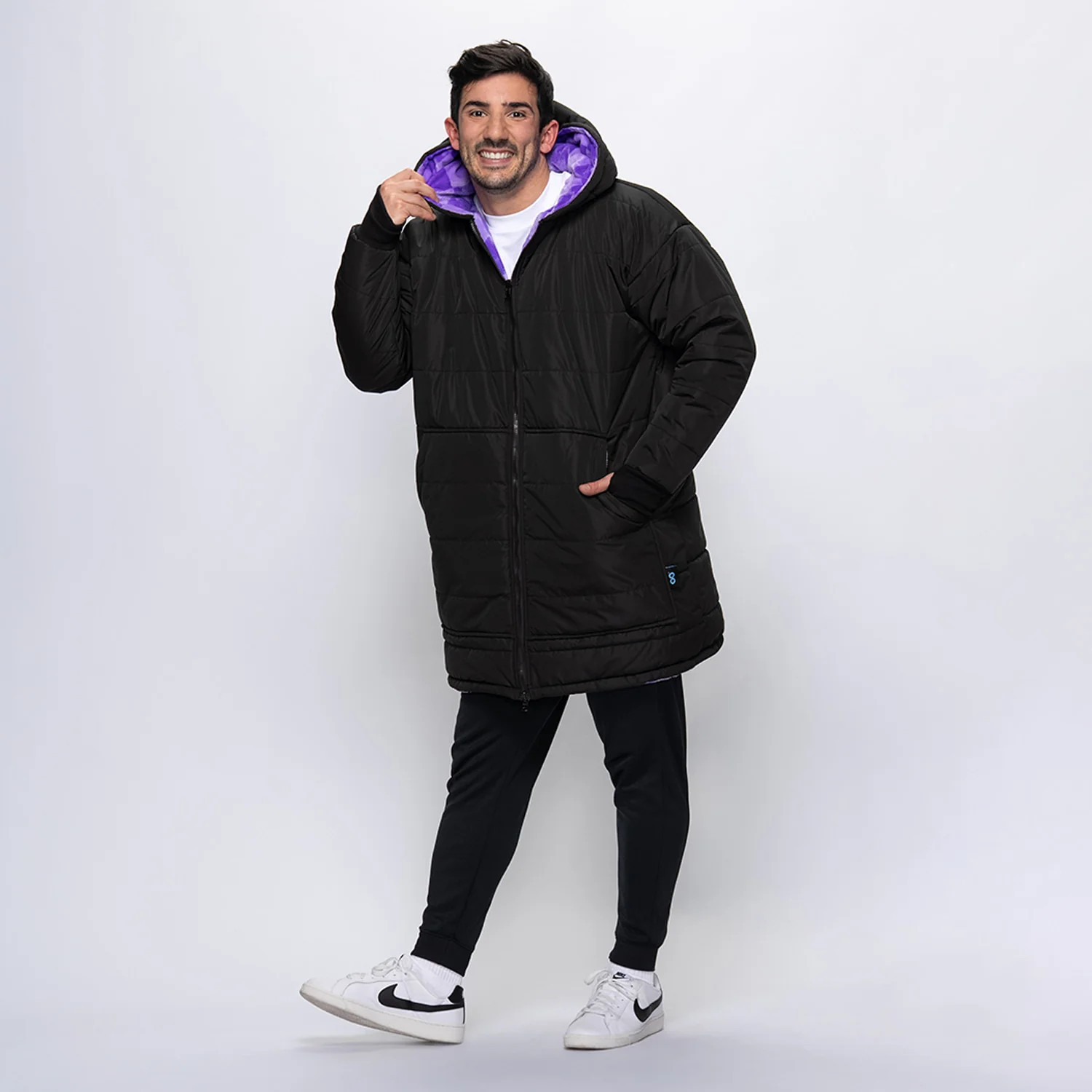 Black/Lilac Checker Print - Image 3