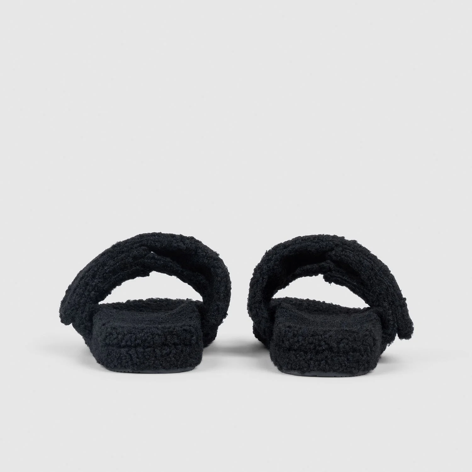Black Two Strap Sherpa Slide - Image 5
